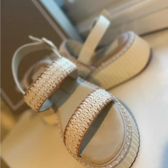 Dolce Vita Neutral Cream Braided-Strap Platform Sandals - Picture 2 of 6